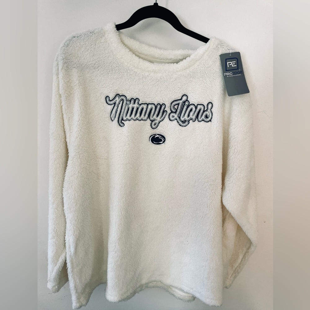 penn state nittany lions white fleece sweatshirt
